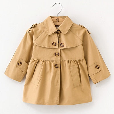 Spring Autumn Girls Windbreaker Coat Jackets Baby Kids Flower Embroidery Hooded Outwear