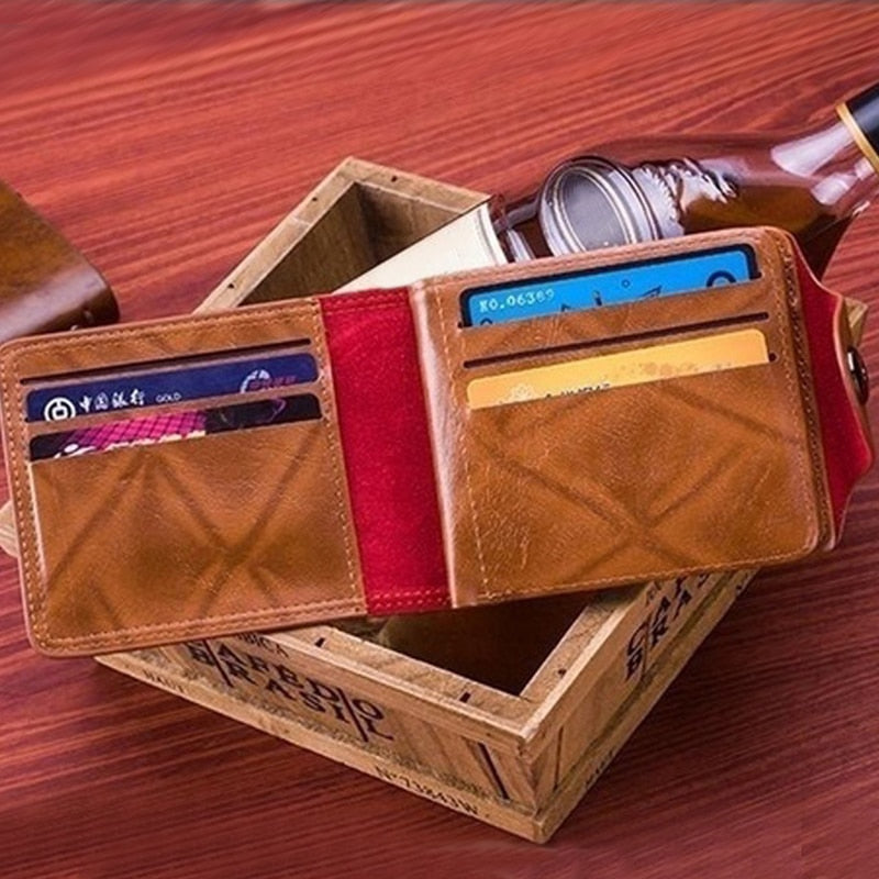 Leather Men Wallet 2023 Dollar Price Wallet Casual Clutch Purse Bag Credit Card Holder Fashion New billetera hombre