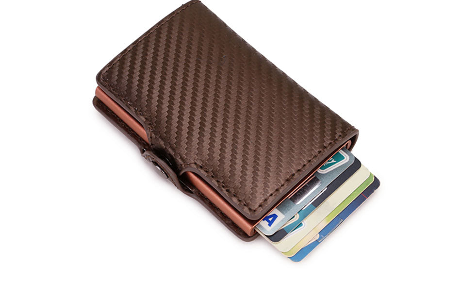 Carbon Fiber Rfid Card Holder Men Wallets Money Bag Zipper Purse Small Leather Mini Slim Wallets Vallet Carteira Masculina