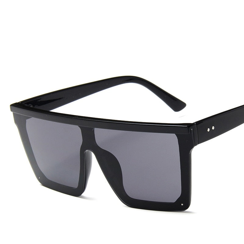 Vintage Männlichen Flache Top Sonnenbrille Männer Marke Schwarz Platz Shades UV400 Gradienten Sonnenbrille Für Frauen Kühlen Einem Stück designer