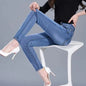 New Women Jeans 2023 Autumn Elastic Pencil Pants High Waist Ladies Tight Clothes Slim Fit Casual Skinny Denim Trousers Women