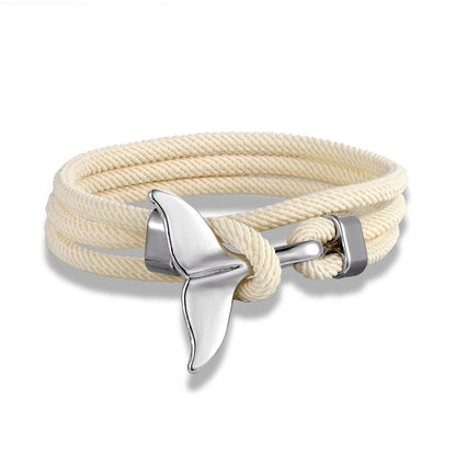 Mode Whale Tail Anker Armbänder Männer Multilayer Charme