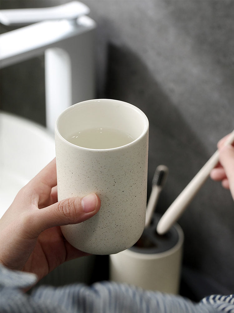 Nordic Bathroom Accessories Ceramic Mouthwash Cup Toothbrush Cup Teeth Cup Holder ванная комната bathroom Badkamer