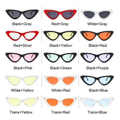 Vintage Cateye Sonnenbrille Frau Sexy Retro Kleine Katze Auge Sonnenbrille Marke Designer Bunte Brillen Für Weibliche Oculos De Sol