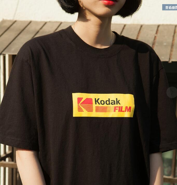 Summer men women t-shirt ins Korean fashion retro loose