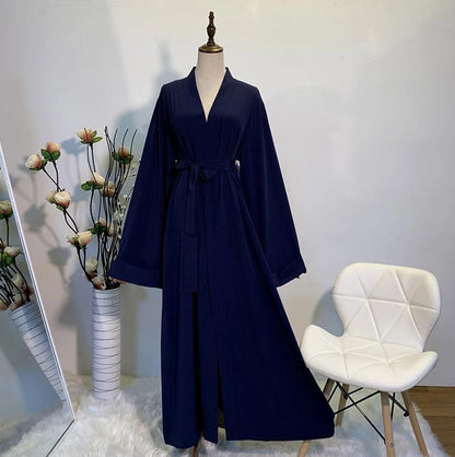 Öffnen Kaftan Dubai Abaya Truthahn Kimono Strickjacke Islam