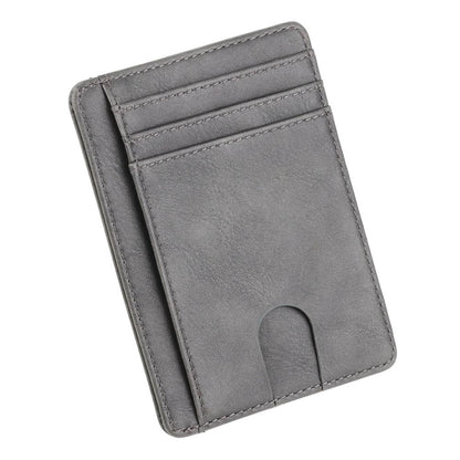 Slim RFID Blocking Leather Wallet Credit ID Card Holder Purse Money Case for Men Women 2020 Fashion Bag 11.5x8x 0.5cm