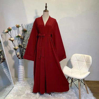 Öffnen Kaftan Dubai Abaya Truthahn Kimono Strickjacke Islam