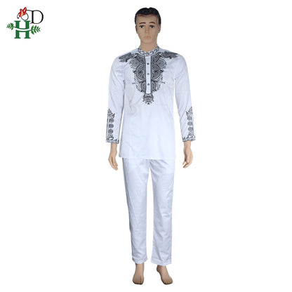 Dashiki Mens Top Hose 2 Stück Outfit Set Afrikanische