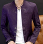 Men's casual collar collar blazer youth handsome trend Slim print blazer