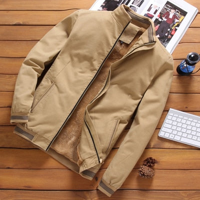 Spring Autumn Men's Bomber Jackets Casual Male Outwear Windbreaker Stand Collar