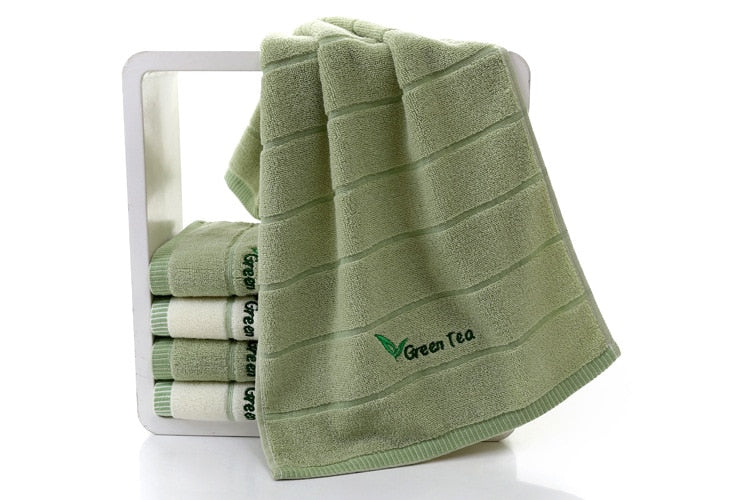 White Green Towel Set Bath Towel Washing Towel Hand Towel Terry Cloth toallas de baño serviette de3pcs/set Towel cerchief Gift