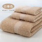 Solid color 3pcs/set Towel set soft 17 colors 100% cotton Towel set including bathtowel+facetowel+hand towel for home Travel