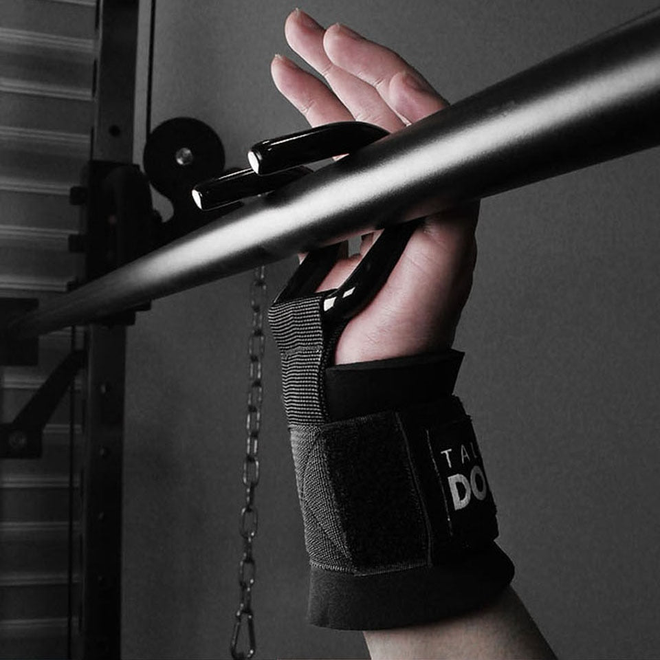 1 Pair Professional Fitness Steel Weight Lifting Hooks Wrist