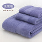 Solid color 3pcs/set Towel set soft 17 colors 100% cotton Towel set including bathtowel+facetowel+hand towel for home Travel