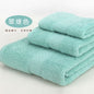Solid color 3pcs/set Towel set soft 17 colors 100% cotton Towel set including bathtowel+facetowel+hand towel for home Travel