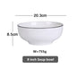 White With Black Edge Plate Ceramic Kitchen Tray Food Rice Salad Noodles Bowl Soup Kitchen Cooking Tool 1pcs Sale