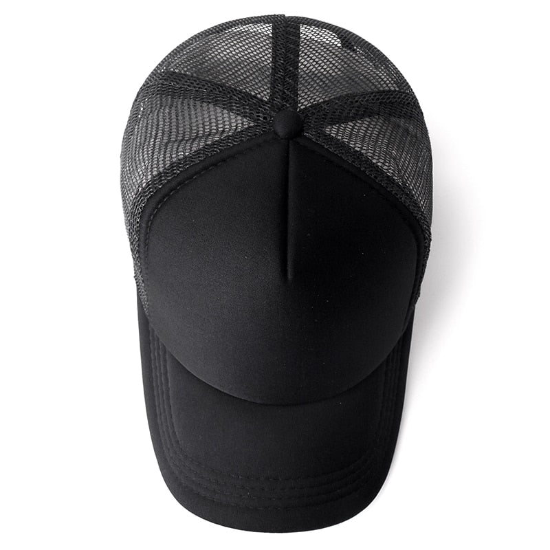 1 PCS Unisex Cap Casual Plain Mesh Baseball Cap Adjustable Snapback