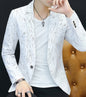 Men's casual collar collar blazer youth handsome trend Slim print blazer