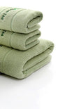 White Green Towel Set Bath Towel Washing Towel Hand Towel Terry Cloth toallas de baño serviette de3pcs/set Towel cerchief Gift