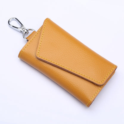 Genuine Leather Keychain Men Women Key Holder Organizer Pouch Cow Split Car Key Wallet Housekeeper Key Case Mini Card Bag