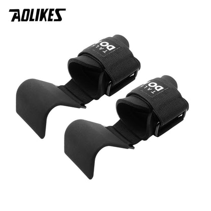 1 Pair Professional Fitness Steel Weight Lifting Hooks Wrist