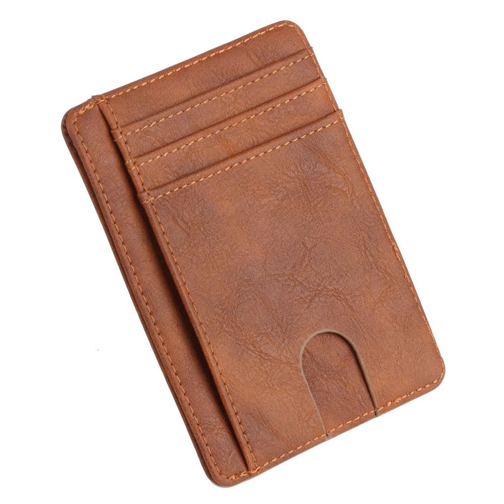 Slim RFID Blocking Leather Wallet Credit ID Card Holder Purse Money Case for Men Women 2020 Fashion Bag 11.5x8x 0.5cm