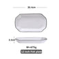 White With Black Edge Plate Ceramic Kitchen Tray Food Rice Salad Noodles Bowl Soup Kitchen Cooking Tool 1pcs Sale