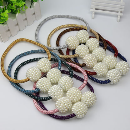 1x Pearl Magnetic Curtain Clip Curtain Holder Tieback Buckle