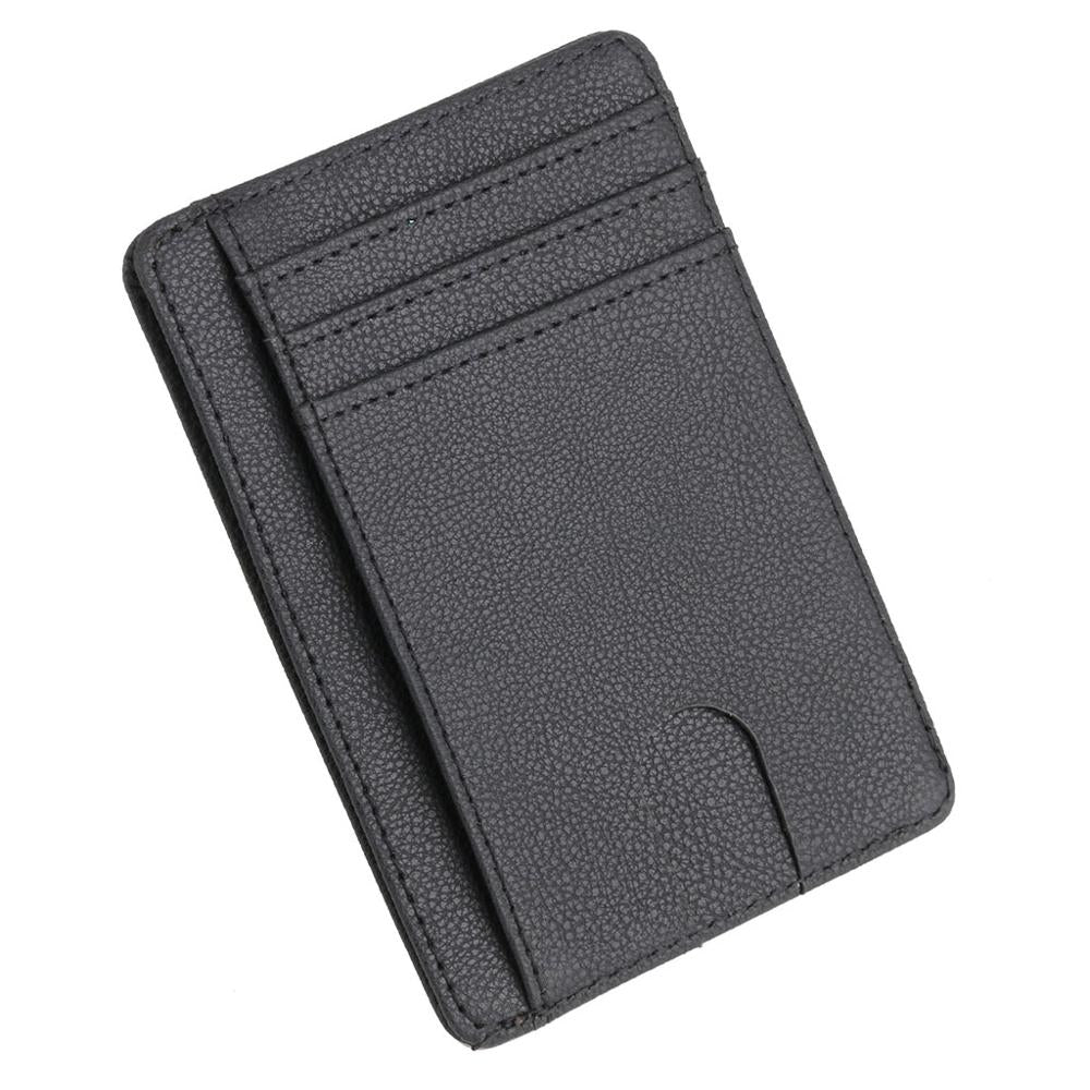 Dünne RFID Blocking Leder Brieftasche Kredit ID Karte Halter Geldbörse Geld Fall für Männer Frauen 2020 Mode Tasche 11,5 x8x 0,5 cm