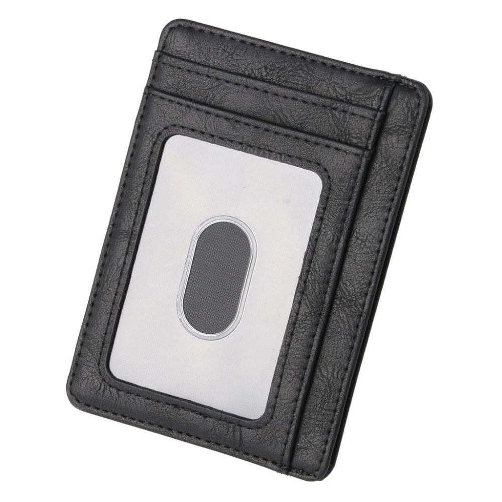 Slim RFID Blocking Leather Wallet Credit ID Card Holder Purse Money Case for Men Women 2020 Fashion Bag 11.5x8x 0.5cm