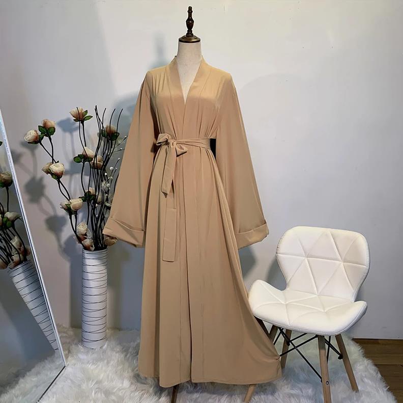 Öffnen Kaftan Dubai Abaya Truthahn Kimono Strickjacke Islam