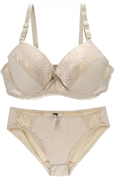 Dame Spitze Push-Up Bh Sets 38/85 40/90 42/95 D DD E Tasse Unterwäsche Höschen Frauen Sexy Dessous Weibliche