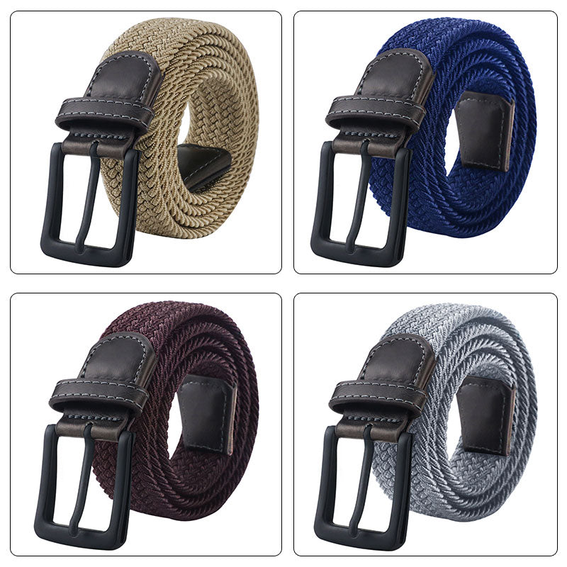 Canvas Belts for Men Fashion Metal Pin Buckle Military Tactical Strap Male Elastic Belts for Pants Jeans