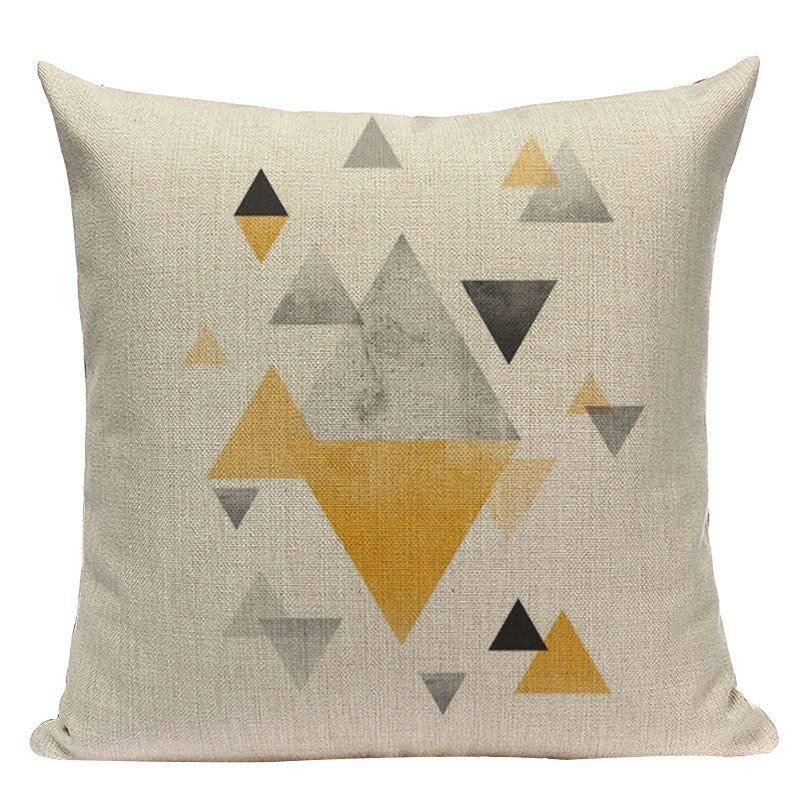 Yellow Heart Throw Pillow Covers Nordic Geometric Cushion Cover Graph Custom Decoration Home Deer Pillow Case For Pillows Cojin