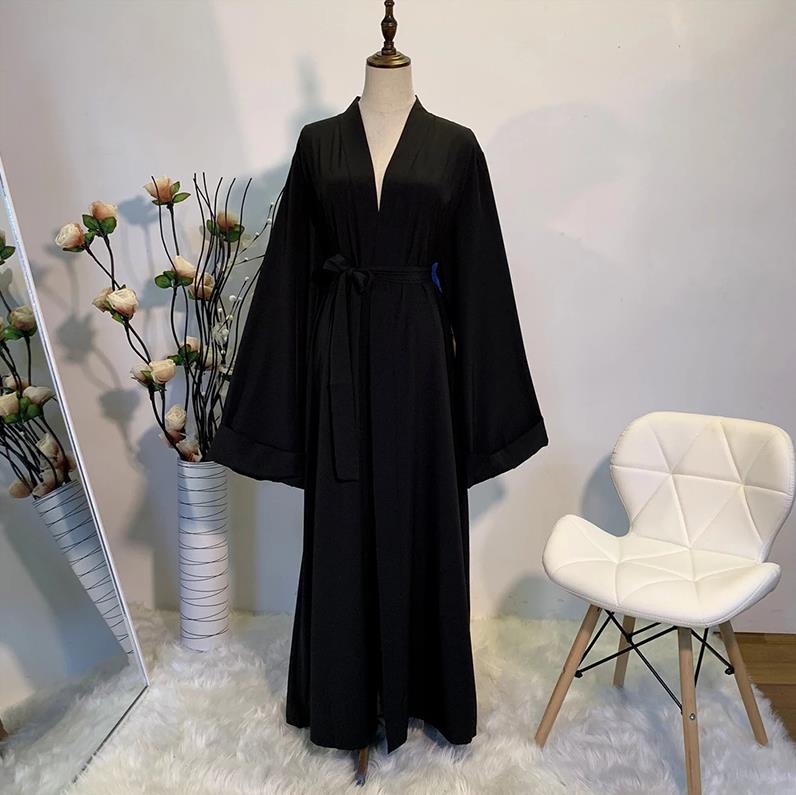 Öffnen Kaftan Dubai Abaya Truthahn Kimono Strickjacke Islam