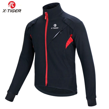 Winter Fleece Thermal Cycling Jacket Coat Windproof Bicycle