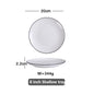 White With Black Edge Plate Ceramic Kitchen Tray Food Rice Salad Noodles Bowl Soup Kitchen Cooking Tool 1pcs Sale