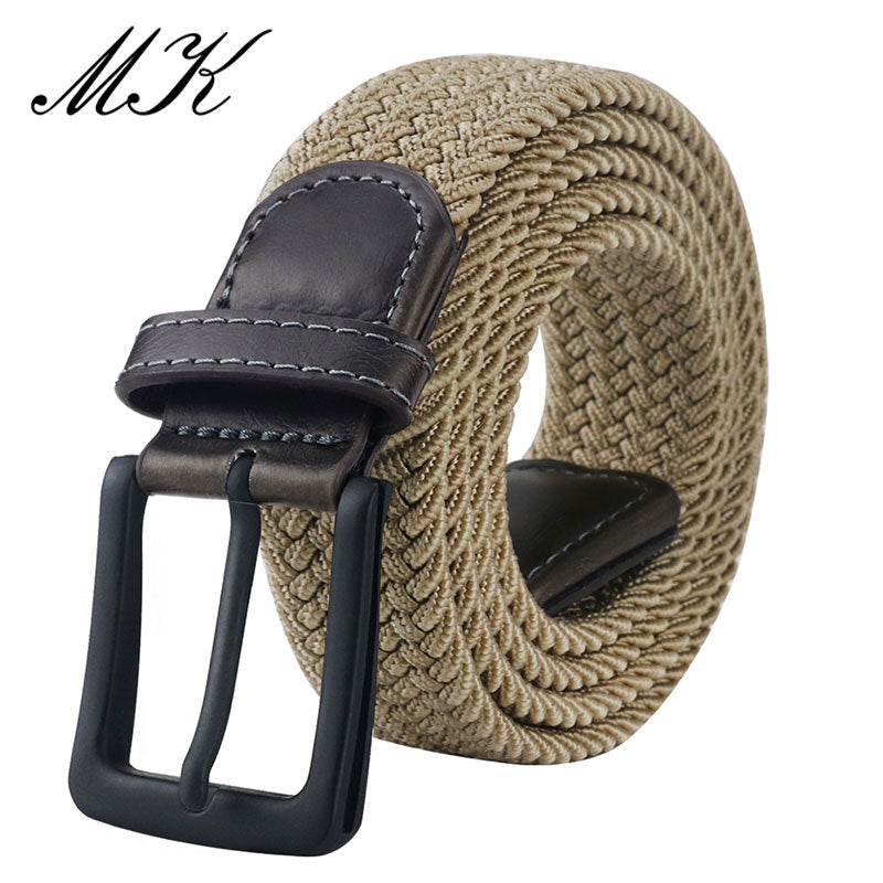 Canvas Belts for Men Fashion Metal Pin Buckle Military Tactical Strap Male Elastic Belts for Pants Jeans