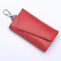 Genuine Leather Keychain Men Women Key Holder Organizer Pouch Cow Split Car Key Wallet Housekeeper Key Case Mini Card Bag