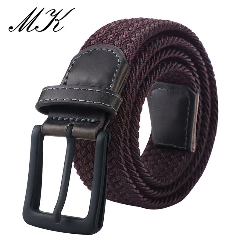 Canvas Belts for Men Fashion Metal Pin Buckle Military Tactical Strap Male Elastic Belts for Pants Jeans