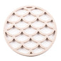 Round Dining Table Mat Coaster Cup Hollow Out Fish Scale Flower Design Kitchen Insulation Hot Pad Silicone Placemat