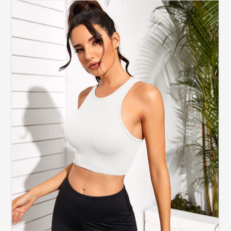 Crop Top Frauen Solide Grund T-shirts Weste Nahtlose Streetwear