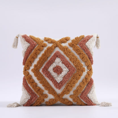 Boho Throw Pillow Case Nordic Decorative Tufted Cushion Cover Tassel Macrame Luxury Pillow Cover for Bed Sofa Couch Home Decor