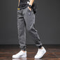 Spring Summer Black Blue Cargo Jeans Men Streetwear Denim Joggers Pants Men Baggy Harem Jean Trousers Plus Size 6XL 7XL 8XL