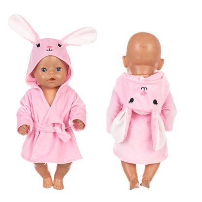 New Bathrobe Animal Suit Fit 17 inch New Bathrobe Animal Suit Fit 43cm Baby New Born Doll Clothes