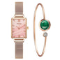 Quartz Watch Bracelet Set Green Dial