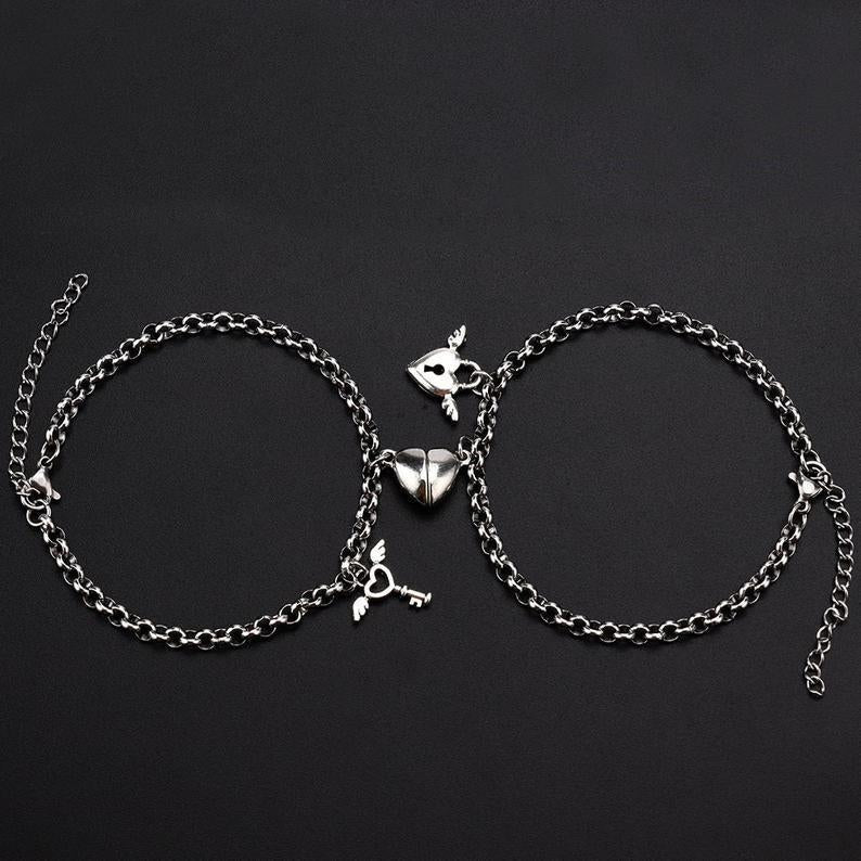 2 Pcs Punk Best Friend Bracelet