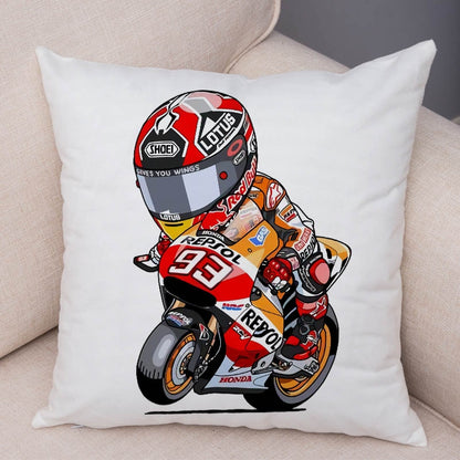 Super Soft Plush Cartoon Sport Motorcycle Pillow