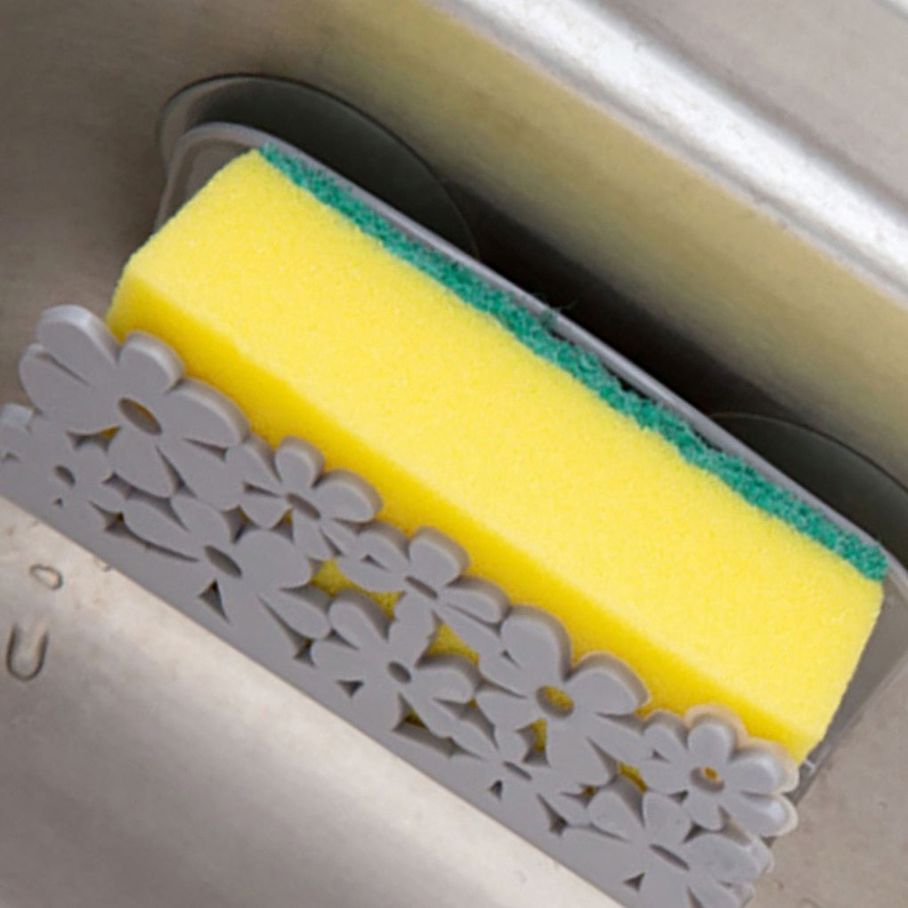 Kitchen Bathroom Drying Rack Toilet Sink Suction Sponges Holder